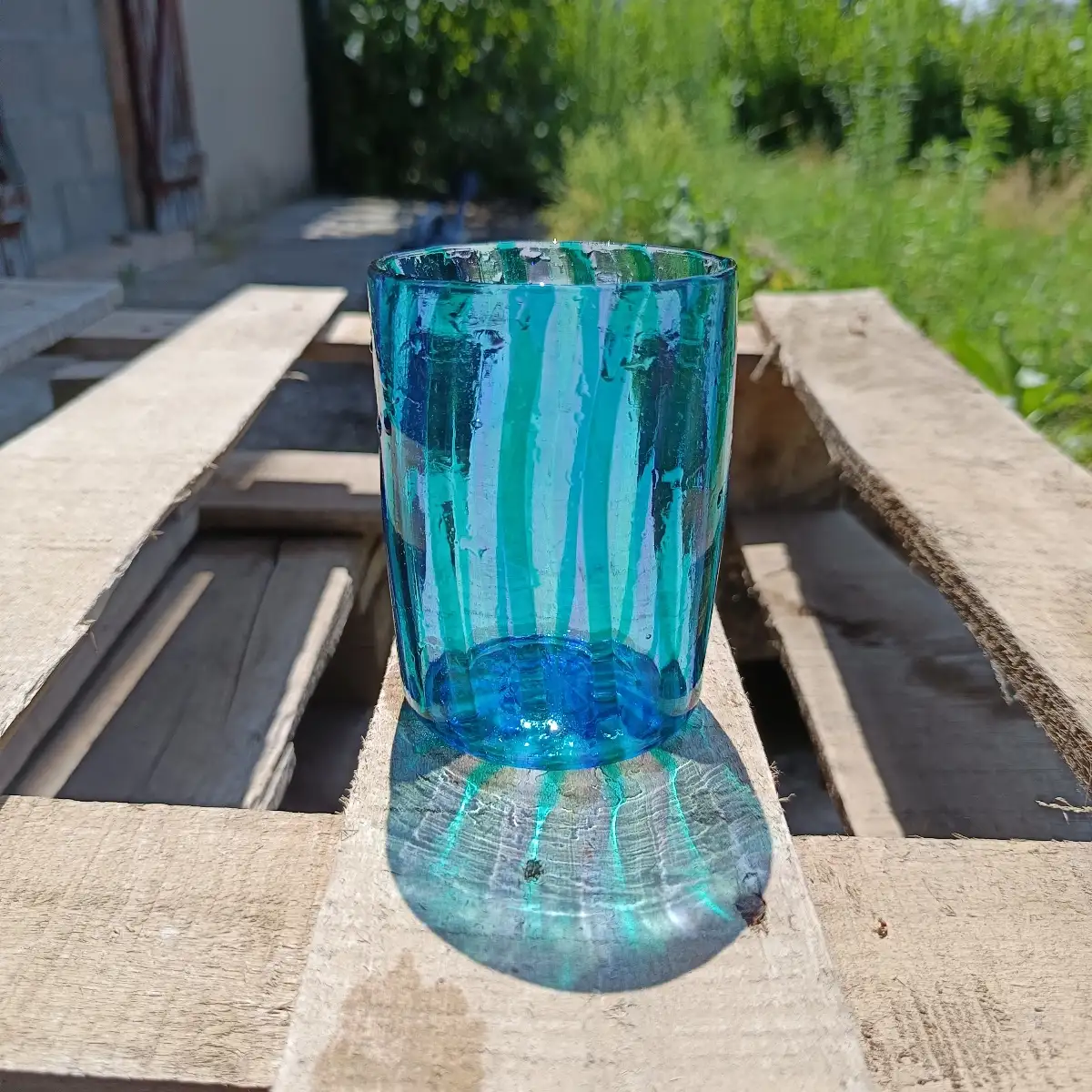 4 verres - Bleu pastel