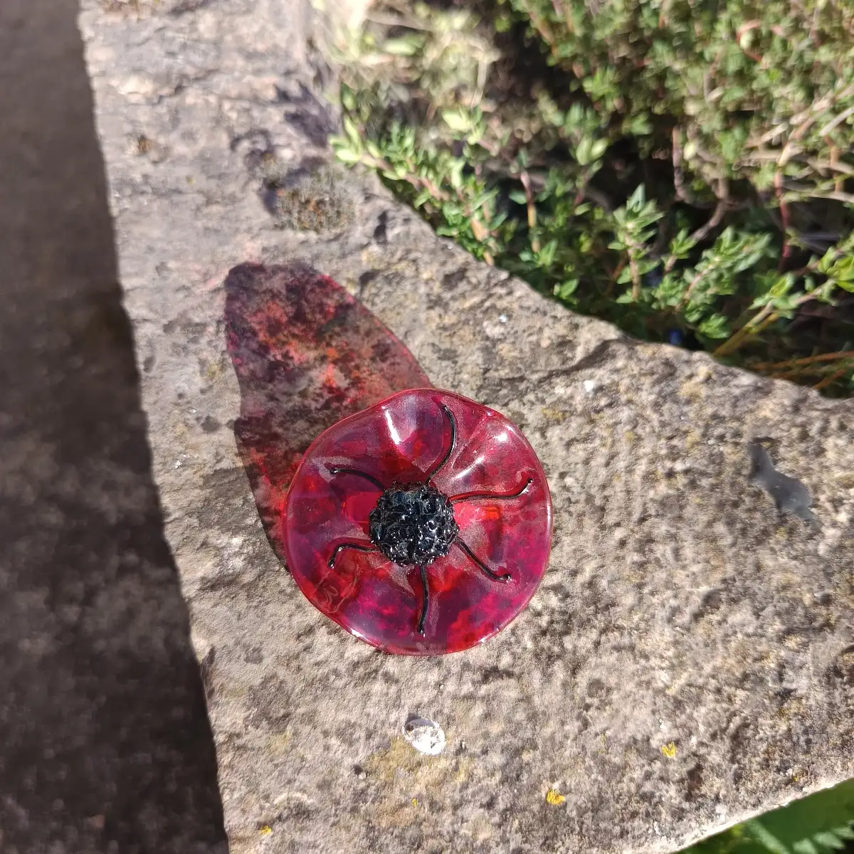 Broche coquelicot