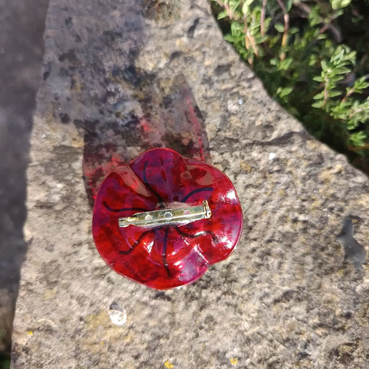 Broche coquelicot