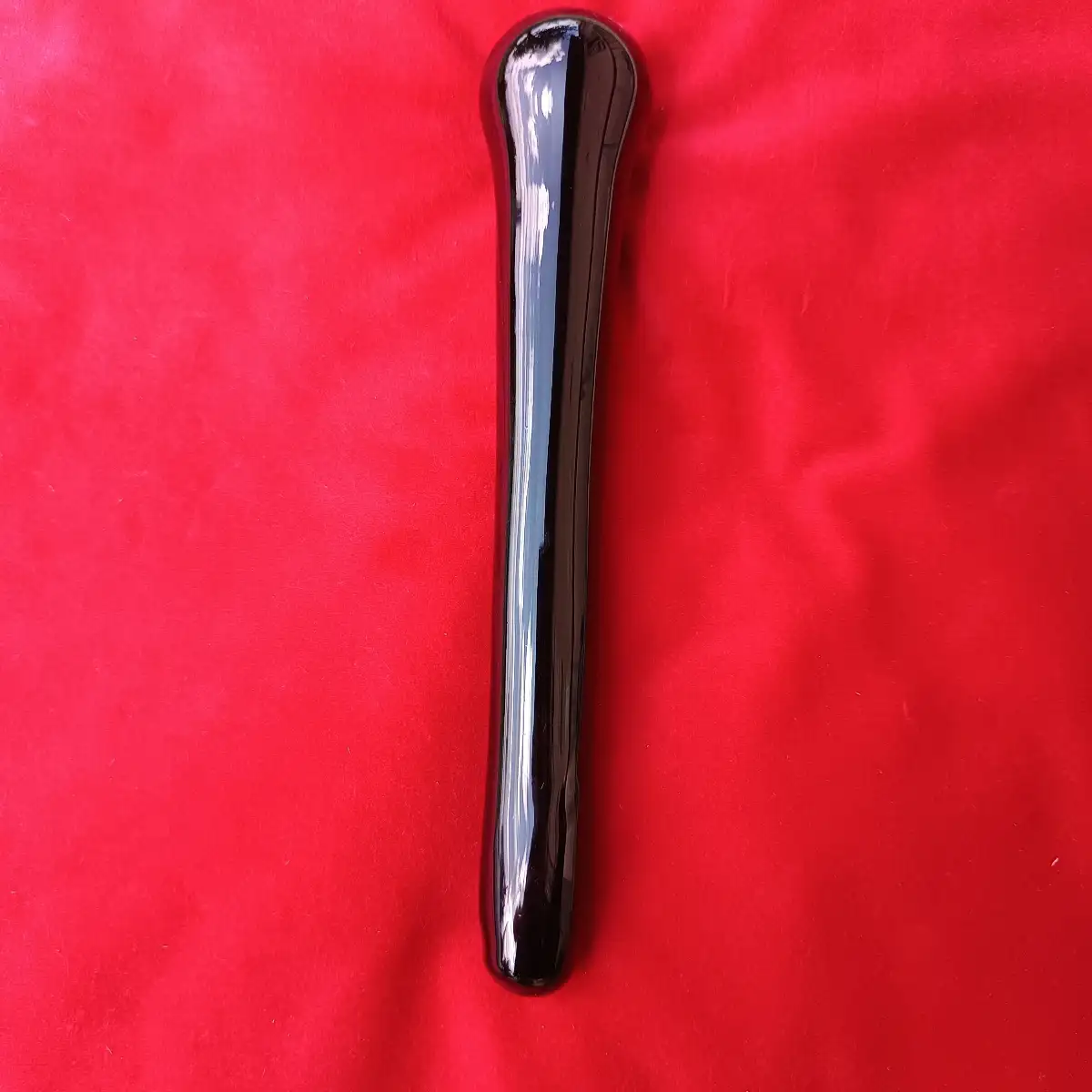 Sex toy élégant en verre noir